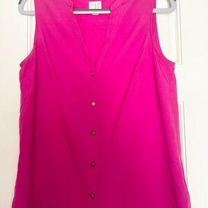 a new day Bright Pink Button-Down Blouse